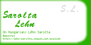 sarolta lehn business card